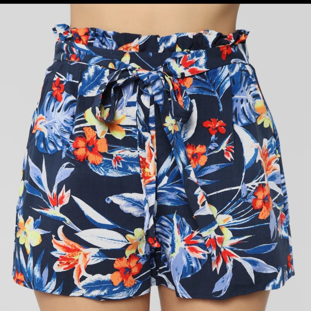 Fashion Nova Island Adventure Tie Waist Shorts